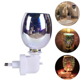 Fragrance Lamps Aromatherapy Melting Wax Lamp Heater Electric Warmer Scented 3d Glass Plastic For melts 231212