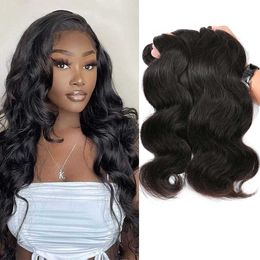 Lace Wigs DreamDiana 10A Raw Vietnamese Hair Bundels Ombre Colour Remy Body Wave 3 Bundles Full Head Blond 100% Cheap Hair ExtensionsL240124