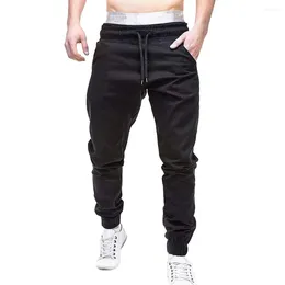 Men's Pants Men Sweatpants Slacks Streetwear Casual Elastic Joggings Clothing Sport Solid Baggy Pockets Work Wear Trousers