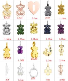 2022 New Silver Pendant Exquisite Fashion Animal Bear Charm Four Seasons Model Without Chain Gift MustHave jewelry 287005475