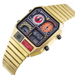 Wristwatches Sport Watch For Man Fashion Casual Quartz Digital Chronograph Back Light Waterproof Male Clock