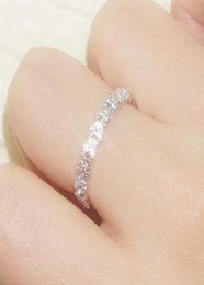 Link Stones Ring for Women 925 Silver Rose Gold Color Crystal Zircon Punk Accesorios Fashion Women Jewelry Friend Gift S283271P4901927