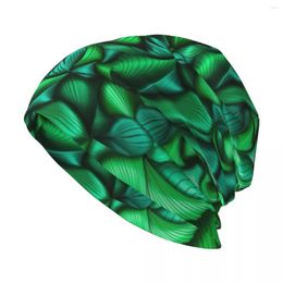 Berets Monochromatic Green Zentangle Flow Knit Hat Birthday |-F-| Custom Hats Big Size Woman Men's