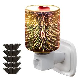 Fragrance Lamps Electric Wax Melt Plug In Candle Warmer Oil Lamp For Scented Candles Night Light US 110V 231212