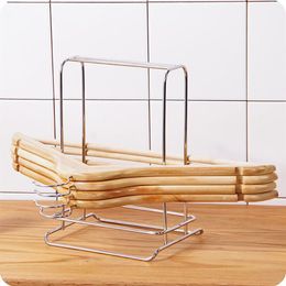 Clothes Hanger Organizer Rack Sturdy Stainless Steel Standing Clothes Caddy Storage Rack Holder Stacker for Wardrobe Closet &322q