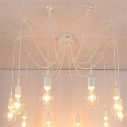 Retro chandelier E26 E27 spider lamp pendant bulb holder Edison diy lighting lamps lanterns accessories messenger wire exclude bul246u