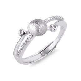 Freshwater Pearl Ring Mounting designs for women 925 Sterling Silver Zircon Ring Blanks Accessories 5 Pieces247b