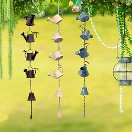 Garden Decorations Rustic Metal Bell Watering Can 107cm Hanging Decoration For Home