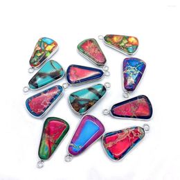 Pendant Necklaces Emperor Stone Irregular Synthetic Turquoise Pendants Charms For Jewellery Making DIY Earrings Necklace Accessories Vintage