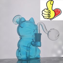 Wholesale Cute MINI hookah 14MM Female Colourful 3D cartoon water dab rig bong with tobacco smoking or oil burner bowl