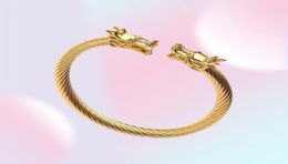 Bangle Dragon039s Head Stainless Steel Dragon Bracelet Black Jewellery Fashion Viking Men Wristband Cuff Women9926815