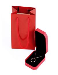 Red Box Nail Pendant Necklaces for Woman Man 925 Silver Rose Gold Jewellery High Quality Classic Love Men Women Designer Necklace4289900