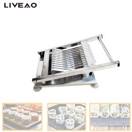 Automatic Stainless Steel Desktop Nigiri Sushi Making Robot Machine Round Square Rice Roll Slicing Cutter