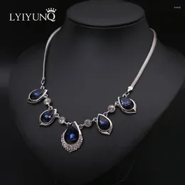 Choker Vintage Geometric Crystal Necklaces For Women Classic Big Water Necklace Fashion Hyperbole Jewellery Gifts