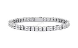 Hip Hop Tennis bracelet Bling Iced Out 2 Rows CZ Stone Chain Bracelets for Women Men Link Chains Jewelry5760426