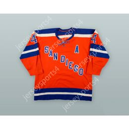 Custom 1974-75 WHA KEVIN MORRISON 4 SAN DIEGO MARINERS ORANGE HOCKEY JERSEY NEW Top Stitched S-M-L-XL-XXL-3XL-4XL-5XL-6XL