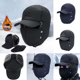 New Outdoor Hats Cashmere Warm Cap Full-coverage Men's and Women's Ear Muffs Mask Hat Winter Cold Windproof Snow Skiing Fishing Riding Hat