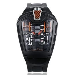 Wristwatches Poisonous Sports Car Concept Racing Mechanical Style Six-cylinder Engine Compartment Creative Watch Men's Trend F216b