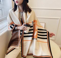 Scarves Cashmere Scarf Women Pashmina Shawls Wraps Thick Warm Bufanda Hijab Winter Poncho Stoles Blanket17437101