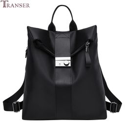 Transer Women Backpack Vintage Pu Leather Backpacks 2019 Fashion Korean Student Bags For Teenager Girls Casual Travel Backbag #318P