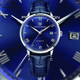 Wristwatches 2023 PAGNIDE Design 40MM Men Automatic Mechanical Watches NH35A Ultra-thin Minimalist Sapphire Dive AR Business Reloj Hombre