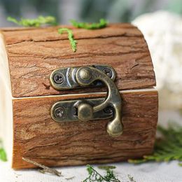 Gift Wrap Jewelry Storage Box Couple Creative Lettering Wooden Wedding Proposal Ring Organizer Na Kosmetyki207t