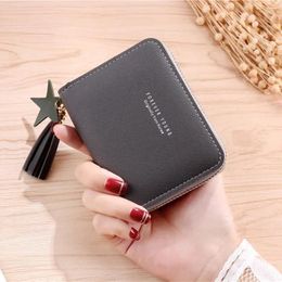 Wallets Women Small Wallet Ladies Mini Tassel Cute Girl Short Zipper Korean Pu Leather Coin Purse Female Hand