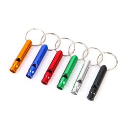 Metal Whistle Keychains Portable Self Defence Keyrings Rings Holder Fashion Car Key Chains Accessories Outdoor Camping Survival Tools LL