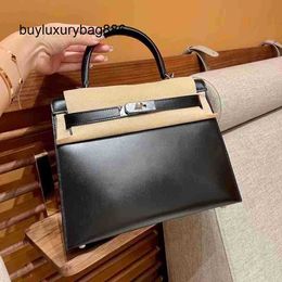 Women Handbag French Master Handmade Original Box Leather Black Silver Crossbody Handbag