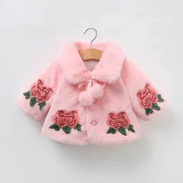 Jackets Children Jacket Coats Girls Toddler Baby Kids Warm Cloak Parka Red For Faux Fur Outerwear