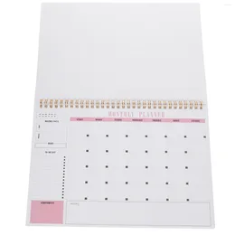 English Students Planner Notepad Office Notebook Weekly Schedule