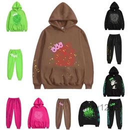 Autumn and Winter Pullovers s xl Sp Der Hoodie Men Women High Quality Angel Number Puff Pastry Printing Graphic Spid X71G