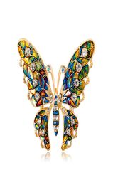 Multicolor Rhinrstone Butterfly Brooch 5346cm Women Girls Suit Lapel Pin Jewellery Accessories for Gift Party with Fast 1858559