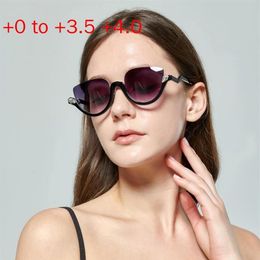 Sunglasses Multifocal Progressive Reading Glasses Men Women Pochromic Presbyopic Half Frame Automatic Adjustment Eyewear NX225S