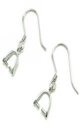 Earring Finding pins bails 925 sterling silver earring blanks with bails diy earring converter french ear wires 18mm 20mm CF013 5p9245099