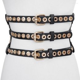 Belts Metallic Body Waist Belt Fashion Black Adjustable Strappy Accessories Jewellery For Women And Girls