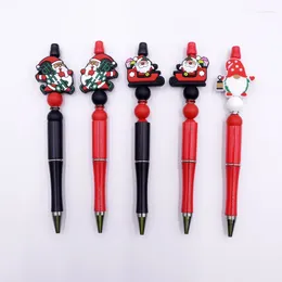 Christmas Cartoon Colourful Santa Claus Snowman Beaded Multi-Functional Ballpoint Pen Student Gift