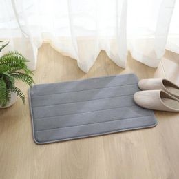 Carpets Coral Fleece Memory Foam For Modern Home Decor Bathroom Toilet Floor Mat Entry Foot Bedroom Bedside Rugs Grey