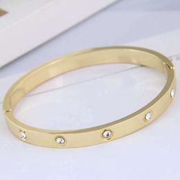 nail bracelet bangle Decorate Sea Jewelry Versatile Card Full Diamond Bracelet Women's Open Extremely Simple Style Internet Red Same Style Bracelet Jewelry