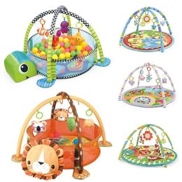 Rattles Mobiles Baby Fitness Frame Crawling Blanket Play Mat Fence With Cloth Book Infant Rug Enlightenment Toys Game Gift 231211