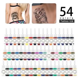 Other Permanent Makeup Supply 20 40 54pcs Tattoo Inks Pigment Set Kit Professional Beauty Paints Body Art Supplies Semi Permanent Eyebrow 231211