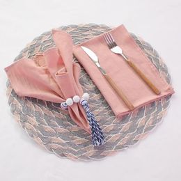 Table Napkin Pink Cloth Napkins Reusable Washable Soft Cotton Durable Dinner For Parties Christmas Thanksgiving Weddings