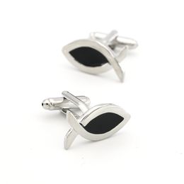 Cartoon type small black fish cufflinks