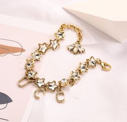 Chain Bracelets Bangle Embossed Stamp Luxury Designer classical Letter 18K Gold Plated Copper Women Wedding Lovers Gift Bangles Ac1391963