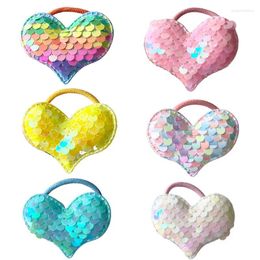 Hair Accessories 2PCS Lovely Scaly Heart Girls Kids Elastic Bands Princess Children Ties Baby Headwear