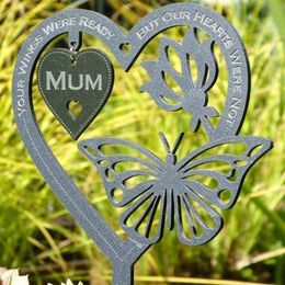 Memorial Gift Butterfly Ornament-Garden Plaque Weatherproof And Decor Yard Garden Home Decoration Outdoor Garten Party Favor175s