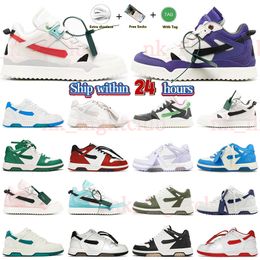 2024 Alta Qualidade Fora do Escritório Mocassins Offes Branco Borracha Sole Platform Trainers Sneaker para Homens Mulheres Preto Branco Azul Vermelho Baixo Top OOO Skateboarding Tamanho 36-45 Dhgate