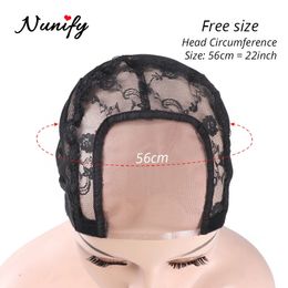 Wig Caps 10Pcs Wave Cap With Adjustable Strap Great Elastic Hairnets Lace Wig Caps For Making Wigs U Part Swiss Lace For Ventilating Hair 231211