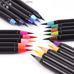 Watercolour Brush Pens 48Pcs Calligraphy Pen Soft Brush Marker Watercolour Marker Pen Set Cartoon Graffiti Manga Sketch Drawing Fineliner Art Supplies Q231212