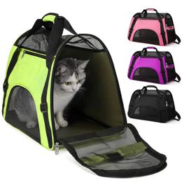 Cat s Crates Houses Cat Dog Foldable Carrying Bags Soft Portable Breathable Rubber Mesh Luggage Durable Lightweight Pet Outing Backpack For Travel 231212